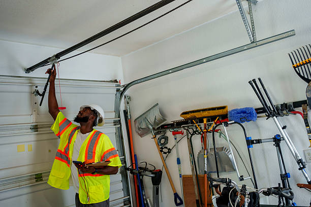 Professional Garage Door Panel Replacement technician working in Hope Valley, RI